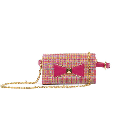BELT & CLUTCH BAG KAROL PINK VIES COTTON