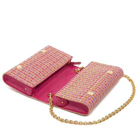BELT & CLUTCH BAG KAROL PINK VIES COTTON