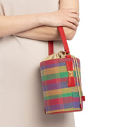 DRAWSTRING BAG LINDA COLORFUL TARTAN