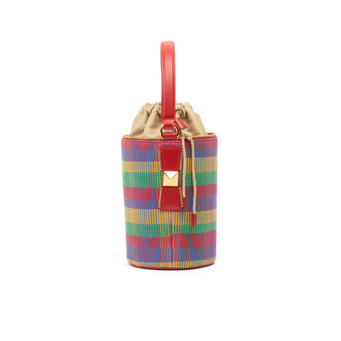 DRAWSTRING BAG LINDA COLORFUL TARTAN