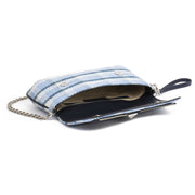 CLUTCH BAG LIZ BLUE DENIM TARTAN
