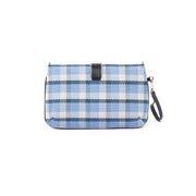 CLUTCH BAG LIZ BLUE DENIM TARTAN