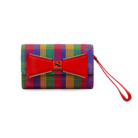 POUCH MARY TARTAN RED COLOURFUL