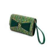 POUCH MARY VIES COTTON GREEN COLORFUL