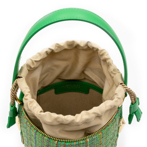 DRAWSTRING BAG LINDA TWEED LIME