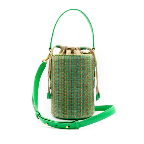 DRAWSTRING BAG LINDA TWEED LIME